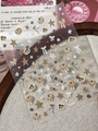 Stereo embossed nail art stickers with red apple and bow designs, model YT743 - YT7482 Apple Bowknot Pattern (Brown) / Brown