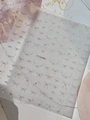 Holographic silver bow nail stickers YT7669Mc with metallic laser finish effect - Holographic Bowknot (YT7669Mc)