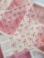 3D textured red bow nail art stickers with elegant rhinestone embossed design, model YT7675Ho - Large Red Bowknot (YT7675Ho)