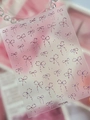 Holographic bow nail sticker YT7676Mc with laser glitter finish and 3D textured beads - Large Holographic Bowknot (YT7676Mc)