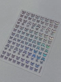 Holographic butterfly nail decals with iridescent purple and blue shifts, model YT6901 - White (YT6901Pro)