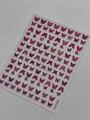 Self-adhesive red holographic butterfly nail stickers for 3D DIY art decoration ProYT6902 - Red (YT6902Pro)