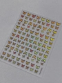 Holographic butterfly nail art stickers with orange and yellow laser effect for DIY manicures - Yellow (YT6903Pro)