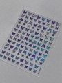 3D butterfly nail stickers with purple and blue holographic glitter effects - Blue (YT6904Pro)