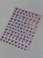 Holographic butterfly nail stickers in purple-pink gradient with metallic laser finish - Pink (YT6906Pro)