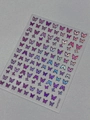 Self-adhesive butterfly nail art stickers in iridescent purple and blue hues, model YT6907 - Purple (YT6907Pro)