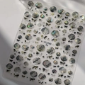 3D relief ocean shell and bow nail art sticker with aurora holographic metallic finish - 3D Relief Aurora Bow (YT3760)