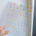 3D jelly texture cat paw nail art stickers in various pastel macaron colors YT3870 - Cat Paw Jelly Style (YT3870)