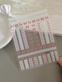 Close-up of YT3761 nail art stickers with pink bows and white lace textured relief - Pink Bow White Lace Style (YT3761) / Relief YT3761