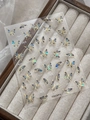 3D holografische blaue Schmetterling Nagelsticker mit goldenem Metallrand Modell YT5638Pro - Goldmuschelglanz Blauer Schmetterling (YT5638Pro)