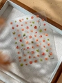 Autumn maple leaf nail art stickers with Chinese calligraphy design model YT6840 - Shell Light Maple Style (YT6840)