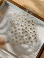 Golden maple leaf nail art sticker with metallic relief texture YT6841 design - Gold Stamping Maple Style (YT6841)