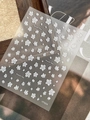 3D white embossed cherry blossom nail stickers with Sweet Time text art YT7074 - White Stereoscopic Flower (YT7074)