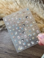 Niedliche Katzen-Nagelaufkleber mit blauen und orangen Kätzchen-Motiven für Maniküre - Katzen-Serie Stil (YT6954PmP)