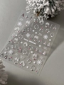Christmas nail stickers with gold snowflake and wreath patterns, model YT7177 Pro P - Bronzing Silver Jelly (YT7177ProP(珍珠款))