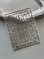 Self-adhesive nail art stickers with gold chain geometric patterns on black base - Gold Hot Stamping (YT6981Me)