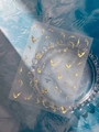 3D Metallic Gold Fluid Nagelsticker YT6843 mit unregelmäßigen Chrom Wellenmustern - Goldprägung (YT6843Me) / Gold