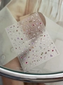 Enchanted Garden floral nail stickers in pink and purple with silver metallic accents YT7005 - Silvered Purple (YT7005Si)