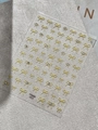 3D nail art sticker featuring yellow bows with rhinestones and YT6600 pattern - YT6600S / Yellow