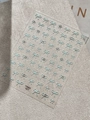 3D light blue pearl bow nail art stickers with silver rhinestones model YT6601 - YT6601S / Blue
