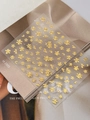 Gouden 3D-reliëf bloemnagelstickers met ingewikkelde bloemmotieven en een metalen afwerking - Gouden Bronzing (YT7244Pro) / Goud