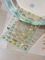 3D relief nail art stickers featuring green ribbon bows with pearl decorations - Artificial Pearl Embossed Green (YT6927P)