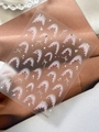 French style nail stickers with pink gradient skirt design and white bow rhinestones - Pink (YT7012PmS)