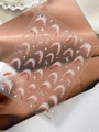 Exquisite white wave pattern and red gradient nail art sticker with small rhinestones - Red (YT7014PmS)