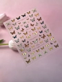 Vibrant butterfly nail stickers with YT7256 series pattern for DIY creative manicure - Shell Light (YT7256Te)