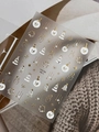 Christmas nail art stickers featuring silver snowflakes and snowmen on winter background - Crystal Diamond Gold Stamping (YT6709MeS)