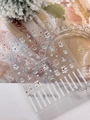 Christmas nail art stickers with snowman and snowflake designs for festive manicures - Silver Jelly (YT7178Pro)