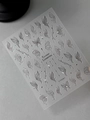 Pegatinas de uñas de mariposa 3D con diamantes de imitación y líneas negras, estilo YT6961 - Estilo Strass en Relieve YT6961S Negro
