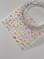 3D jelly balloon dog nail art stickers with colorful hearts and letters YT7007 - Jelly YT7007-Macaron Color