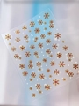 Adhesive Christmas snowflake nail art stickers with metallic gold and red foil patterns - Gold Stamping Jelly Snowflake Style (YT6956Pro)