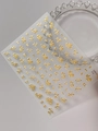 3D embossed gold balloon dog nail art stickers with heart and star patterns, Pro TT009 - Bronzing Jelly YT7009Pro-Gold