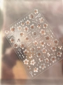 3D jelly five-petal flower nail stickers in soft pink and white gradient Bloom design - 5D Relief Brown Flower (YT5281) / Brown (YT5281)