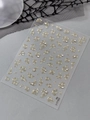 Golden rose nail art stickers with crystal accents and intricate floral metallic patterns - Gold Rhinestone Bronzing Rose Style (YT7022MeS)