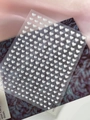 YT7001 3D-Nagelaufkleber mit silbernen Herzen und Perlmutt-Effekt auf Farbverlaufskarte - Heißsilber Gelee (YT7001Pro) / Silber