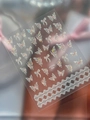 Holografischer Laser Schmetterling Nagelaufkleber YT7316 Pro mit Spitze und Schleifen - Rosa (YT7316Pro)