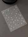 Silver and black gothic cross nail stickers with starburst patterns on clear sheet - Hot Silver Stamping YT7285Pro Short Black Silver
