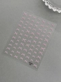 Pink bow nail art stickers variant YT7334 with elegant line texture on transparent film - Pink (YT7334Pm)