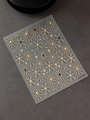 Luxurious gold and black cross sunburst nail art stickers on a transparent sheet - Hot Gold Stamping YT7288Pro Short Black Gold