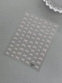 Pink bow 3D embossed nail art stickers on clear film with code YT7335 - Orange (YT7335Pm)