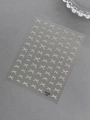 Elegant cream bow nail stickers YT7336 with 3D ribbon designs for sweet manicure art - Yellow (YT7336Pm)