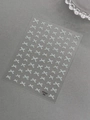 Sweet white bow knot nail art stickers with various patterns on transparent sheet YT7337 - Green (YT7337Pm)