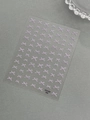 3D relief pink-purple bow nail art stickers with lace texture on transparent sheet YT7339 - Purple (YT7339Pm)