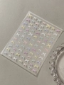Pastel color bow nail art stickers in pink, mint, and blue, model YT7169 - Multicolor (YT7169Pm)