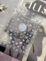 5D embossed Secret Garden nail stickers with purple flowers and butterflies YT3625 - Relief Butterfly Flower (YT3625)