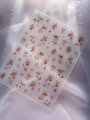 Christmas nail art stickers featuring rose gold snowflakes and holiday trees YT7451 - Flat Smudge Red (YT7451Pm)