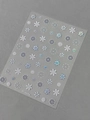 Adesivi per unghie a fiocco di neve argento olografico con effetto laser iridato - Laser Argento Jelly (YT7395Pro)